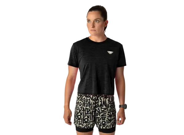 Dynafit Trail Damen Laufshirt kurze Ärmel Black Out