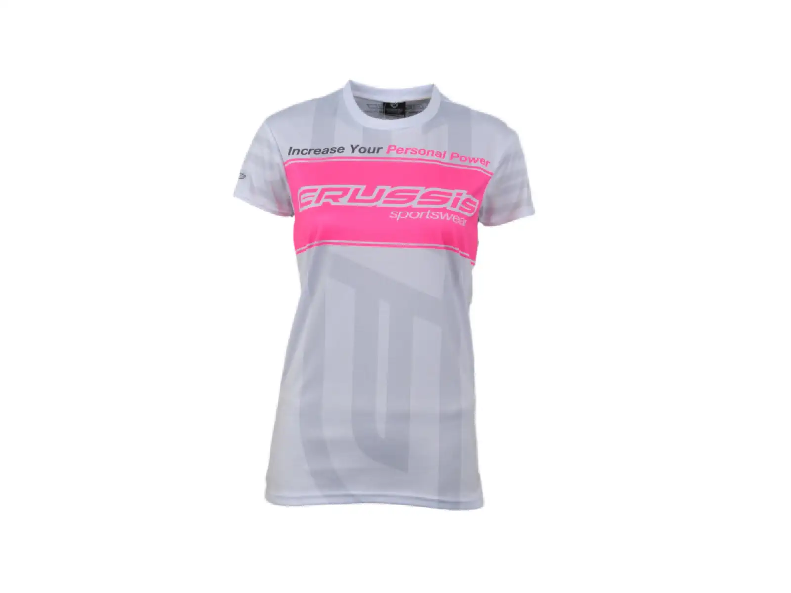 Crussis Damen Kurzarm-Shirt weiß/rosa Größe XS
