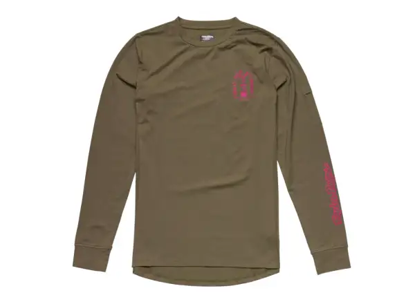 Troy Lee Designs Ruckus Ride Tee Kinder Langarmshirt Fangs Olive