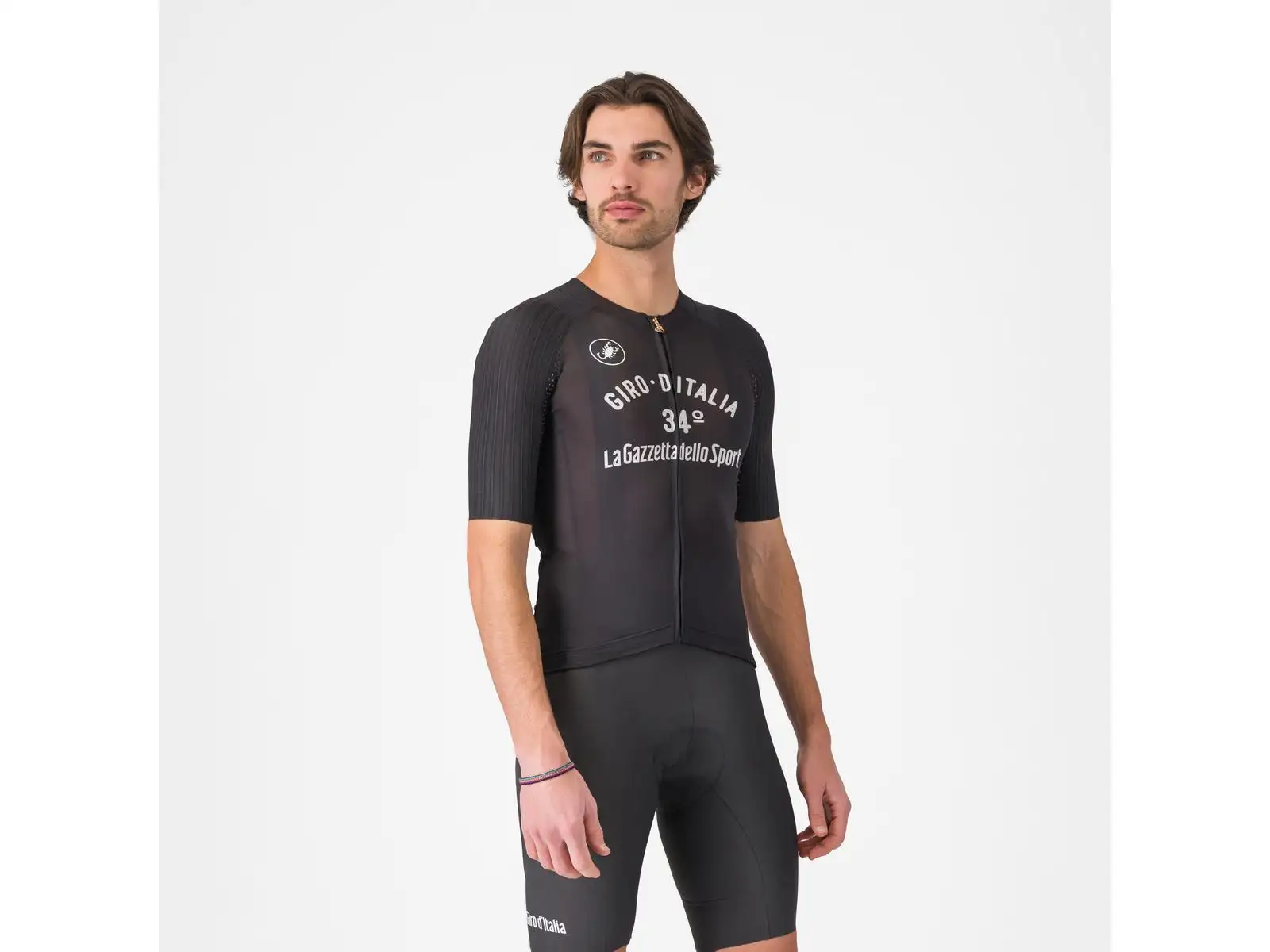 Castelli Giro Vintage Maglia Nera 34 Herren Trikot Kurzarm Nero