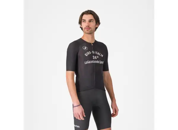 Castelli Giro Vintage Maglia Nera 34 Herren Trikot Kurzarm Nero
