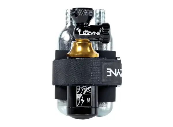 Lezyne Tubeless CO2 Reparaturset für schlauchlose Reifen mit Blaster Black Kartusche.