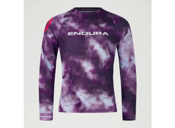 Endura Pixel Cloud Herren Langarmtrikot Lila