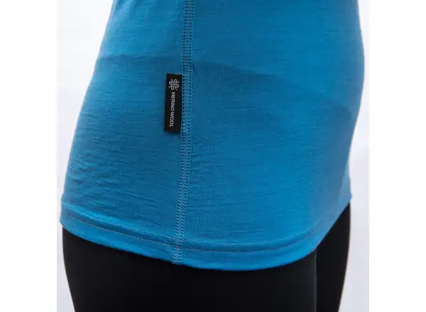 Sensor Merino Impress Damen Langarmshirt Blau/Universe