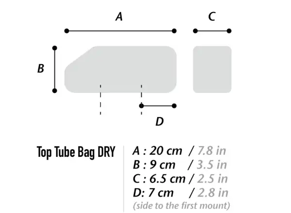 Woho X-Touring Oberrohrtasche Dry 1,1 l Rahmentasche Honeycomb Iron Grey