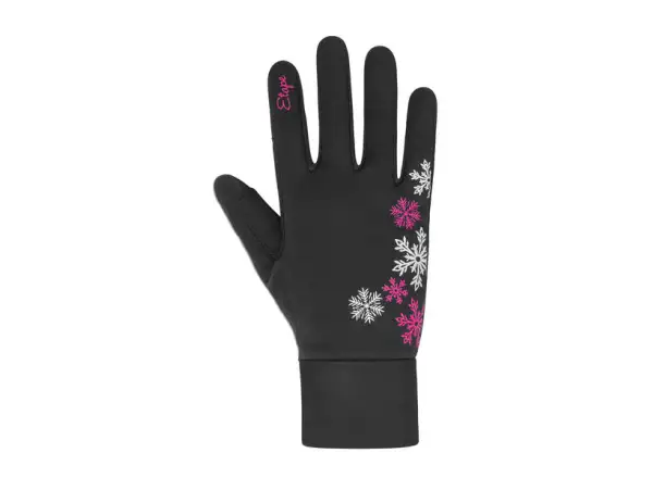 Etape Puzzle WS Kinderhandschuhe schwarz/rosa