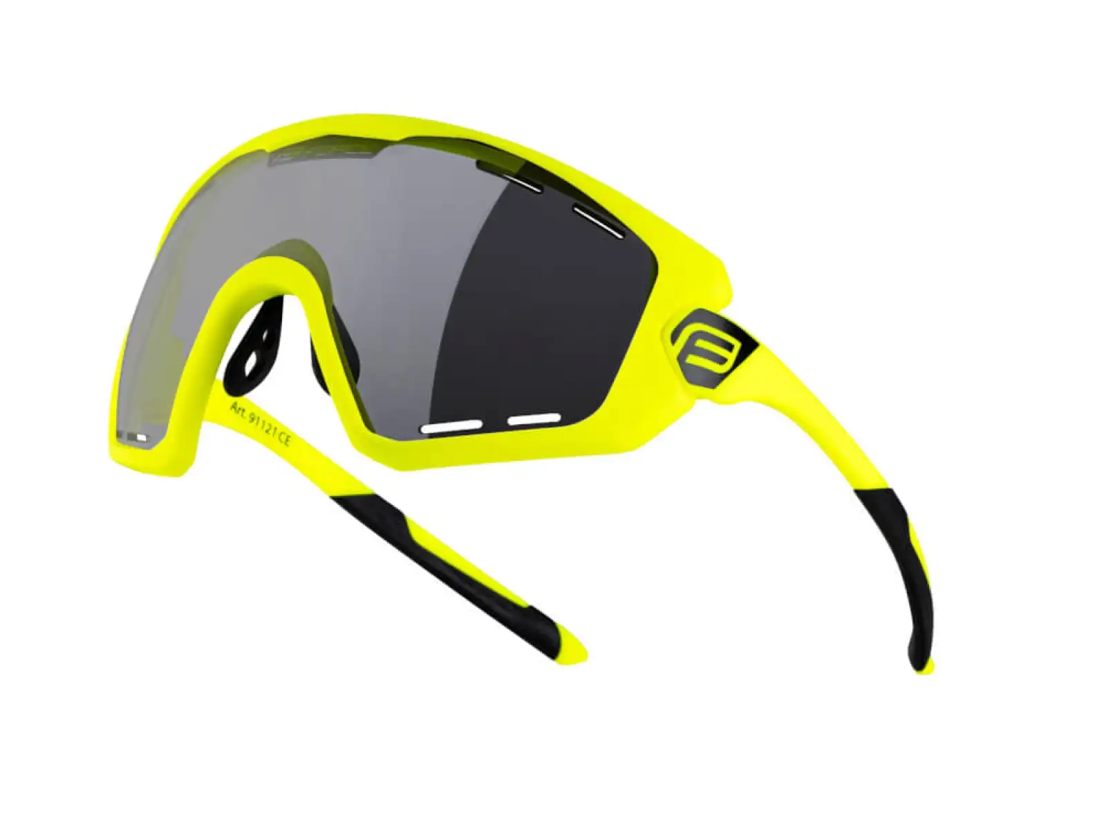 Force Ombro Plus Fahrradbrille in fluoreszierendem Schwarz/Grün-Glas