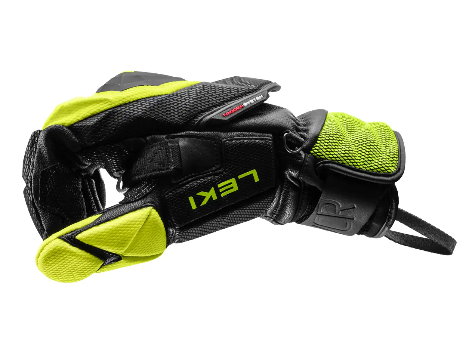 Leki WCR Venom SL 3D Rennhandschuhe Black-Ice Lemon