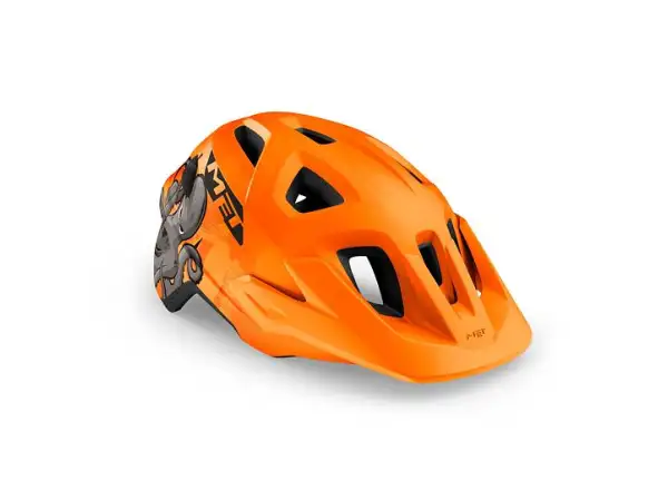 MET Eldar Junior Helm Oktopus/Orange Größe Uni (52-57 cm)