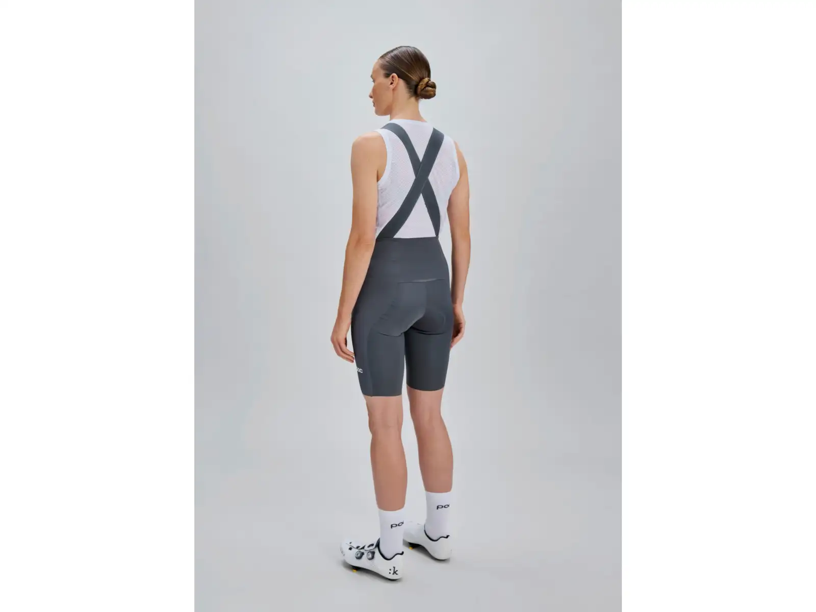 POC Raceday Damen-Shorts mit Sitzpolster und Trägern Sylvanite Grey