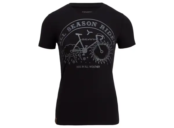 Silvini Pelori Damen-Trikot mit kurzen Ärmeln in Anthrazit/Grau.