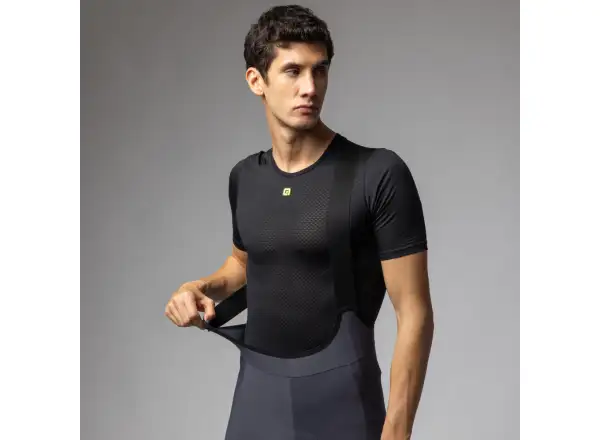 Alé R-EV1 GO Herren-Radhose mit Polster und Trägern Titanium