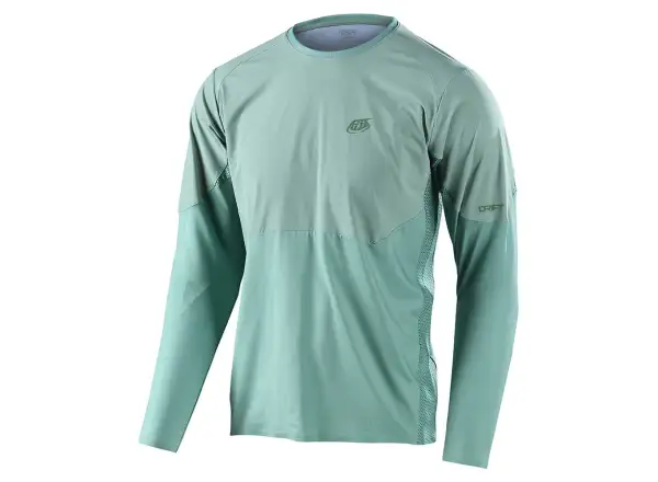 Troy Lee Designs Drift Solid Herren Langarmshirt Glass Green