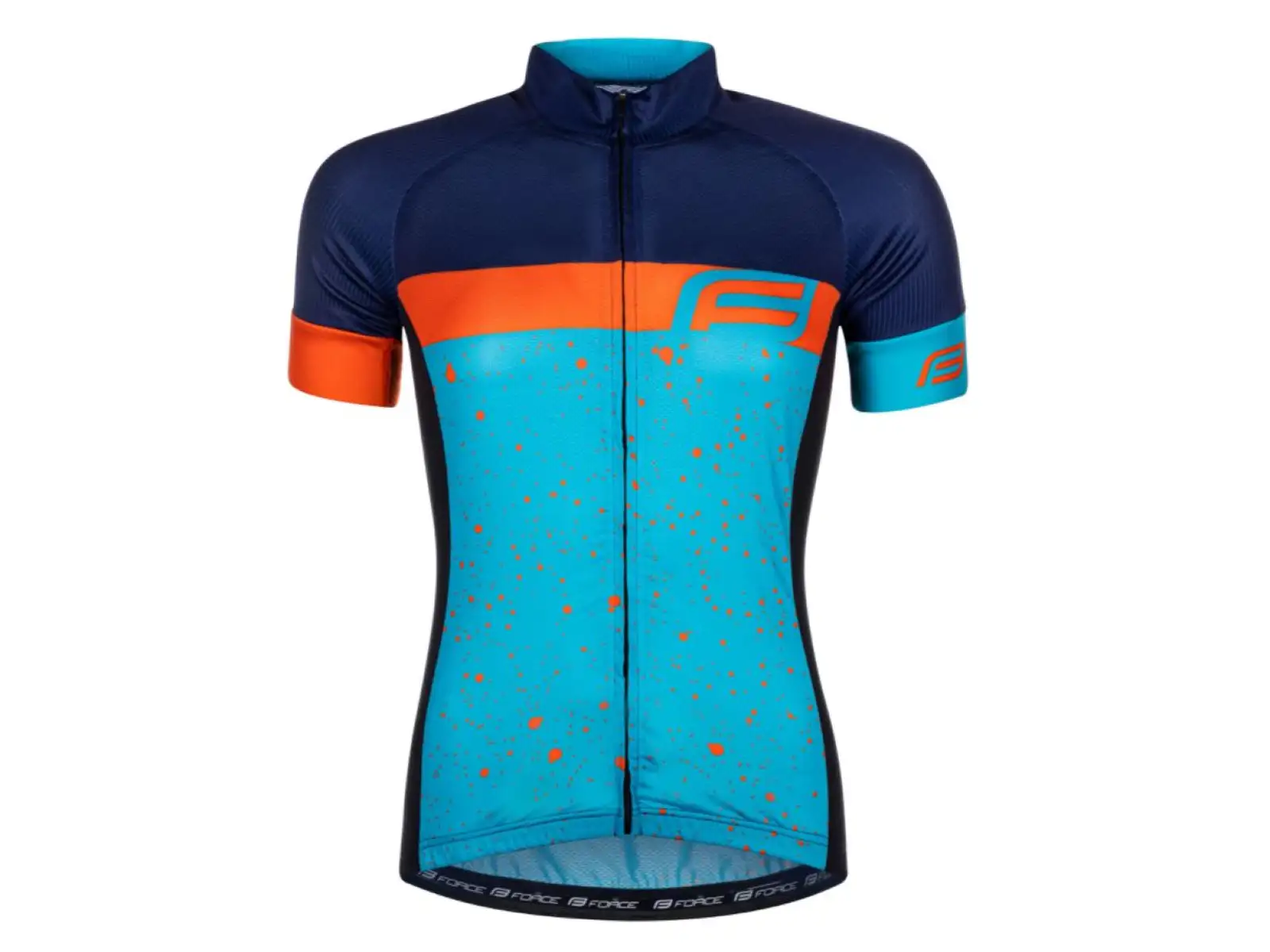 Force Spray Damen Kurzarmtrikot blau/orange