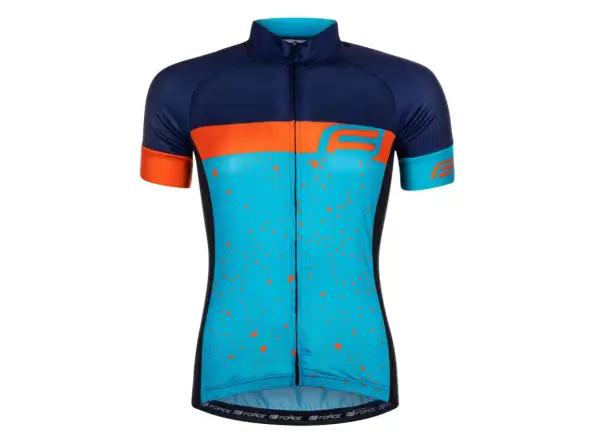 Force Spray Damen Kurzarmtrikot blau/orange
