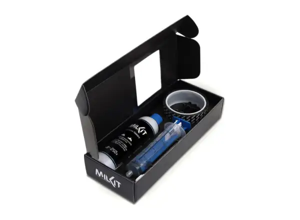 milKit Tubeless-Umrüstkit für Ventile mit 45 mm und 32 mm Band.