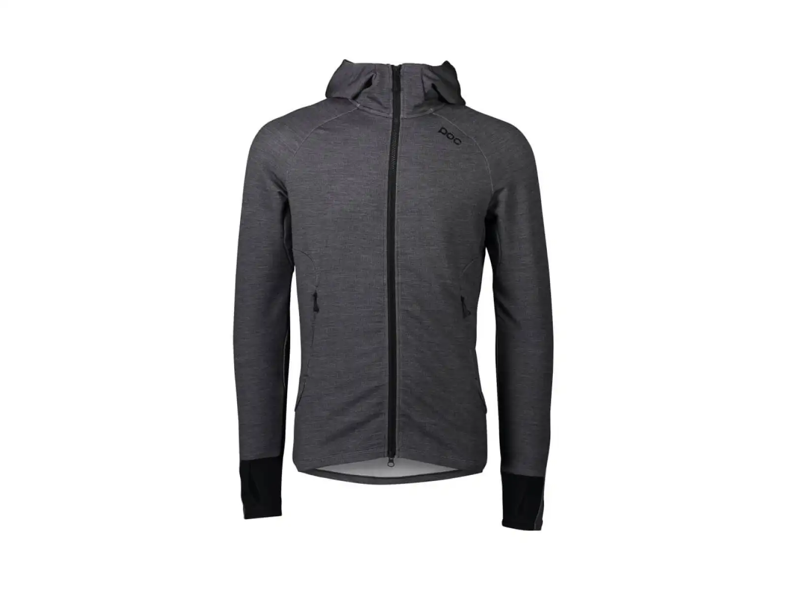 POC Merino Zip Hood Herren-Hoodie Sylvanite Grey Melange