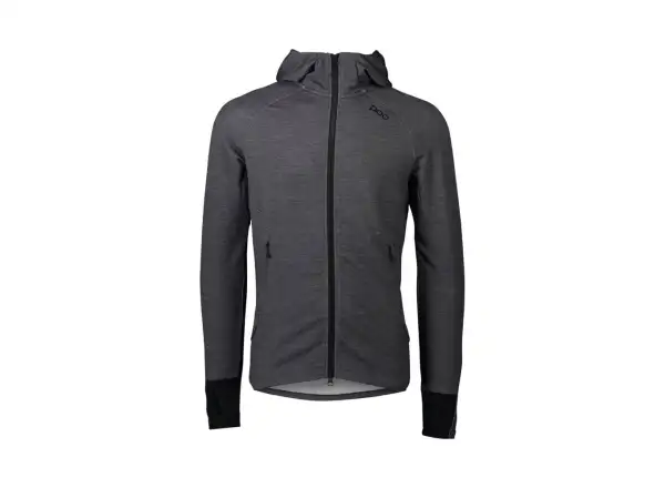 POC Merino Zip Hood Herren-Hoodie Sylvanite Grey Melange