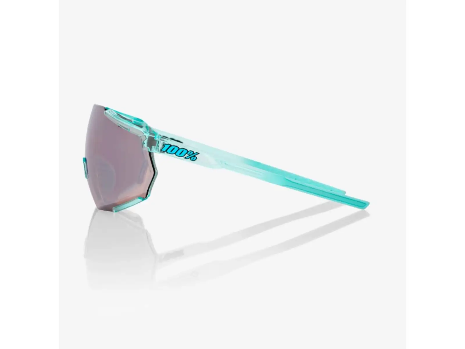 100% Racetrap 3.0 Brille Polished Translucent Mint/HiPER Silber Mirror Linse