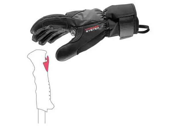 Leki Hevon Thermo 3D Abfahrtshandschuhe schwarz
