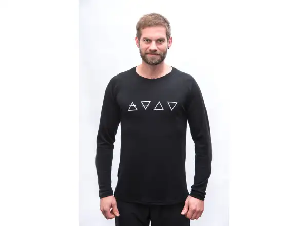 Sensor Merino Blend Elements Herren T-Shirt langarm schwarz