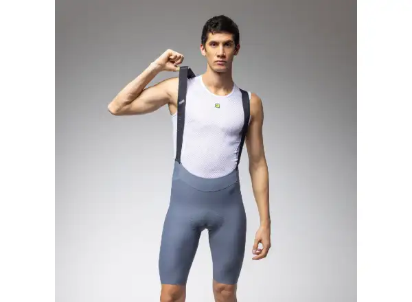 Alé R-EV1 GO Herren-Shorts mit Polster und Trägern Steel