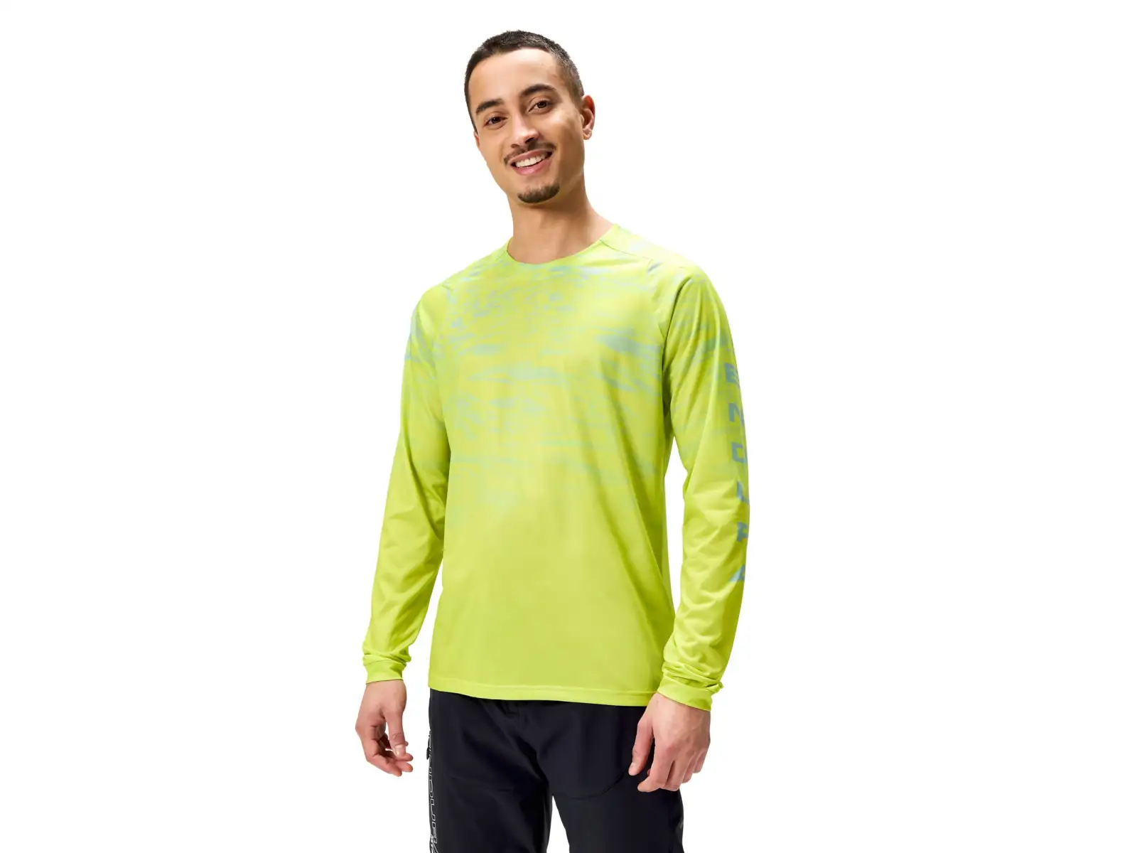 Endura LTD Marble Printed Herren Trikot Langarm Lime Green