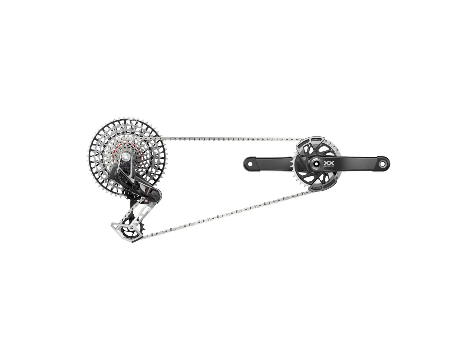 Sram XX Eagle Transmission T-Type AXS Gruppe für E-Mountainbikes 104 BCD