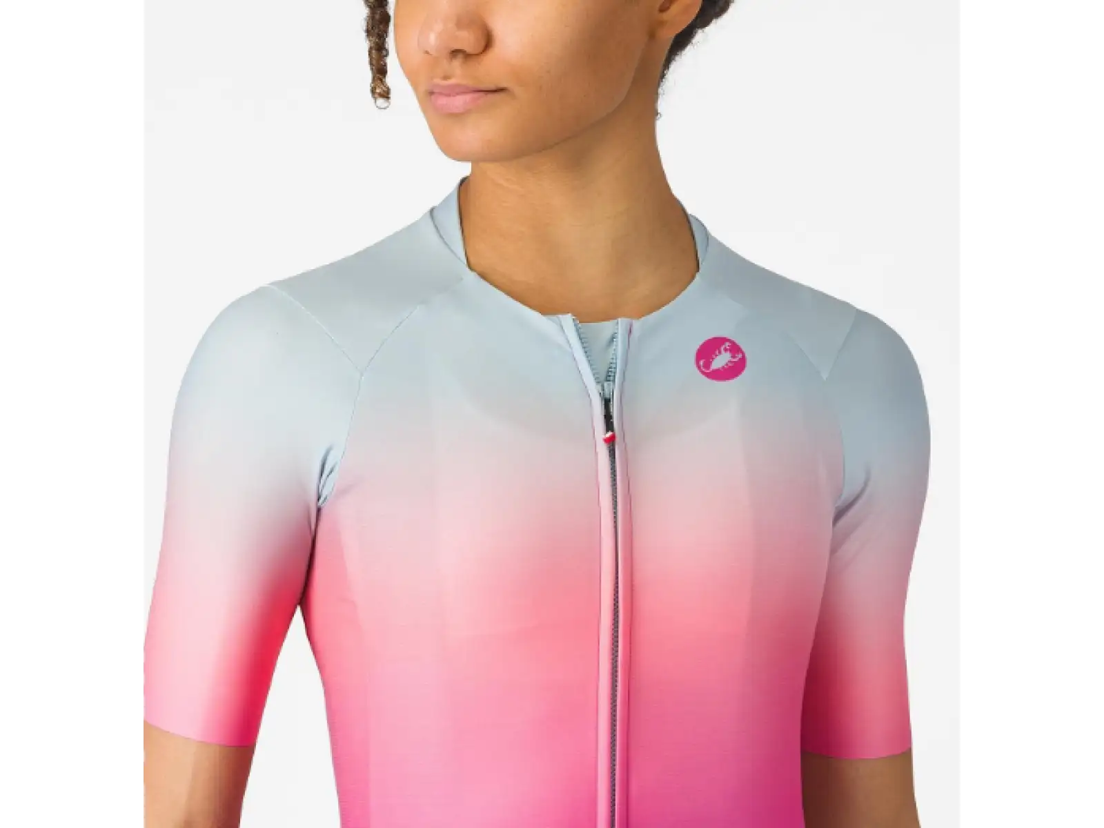 Castelli UPF W Damentrikot Winter Sky/Violet Pink