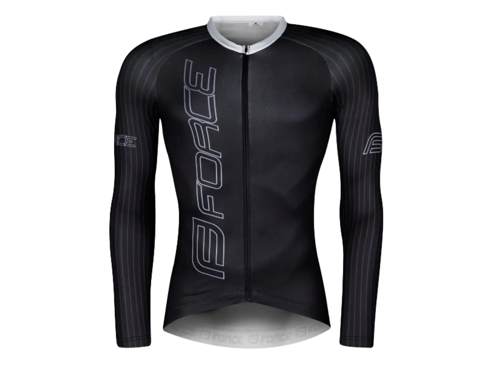 Force F Team Pro Herrentrikot Langarm Schwarz-Grau