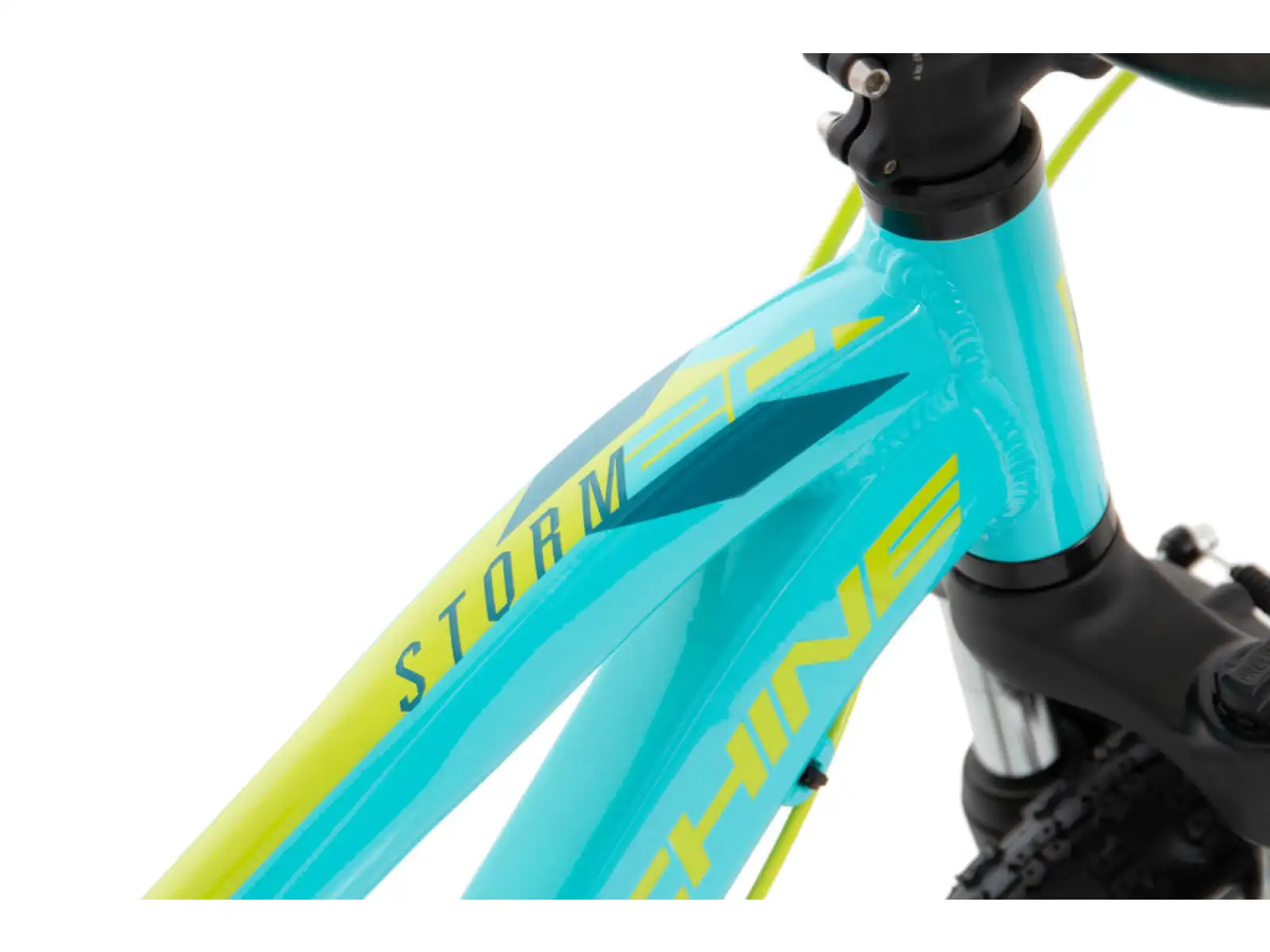 Rock Machine Storm 20 VB Kinderfahrrad Gloss Neon Cyan/Yellow/Petrol