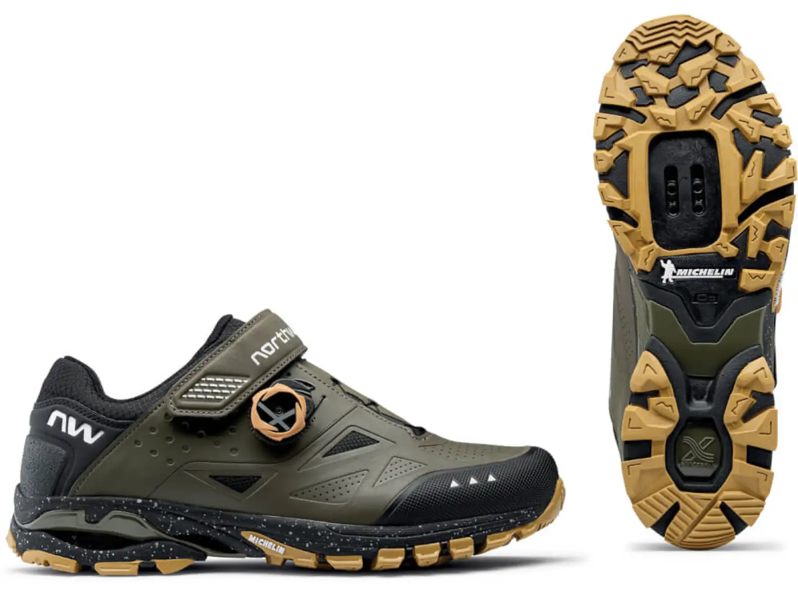 Northwave Spider Plus 3 MTB Herren Radschuhe Forest Green