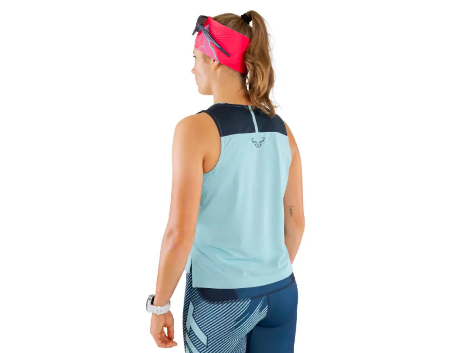 Dynafit Sky Crop Top Damen ärmelloses Shirt Marine Blue