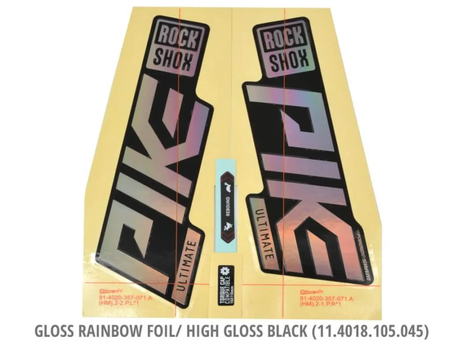 Rock Shox Decal Pike Ultimate 27,5"/29" 2021 Gloss Rainbow Foil / High Gloss Black