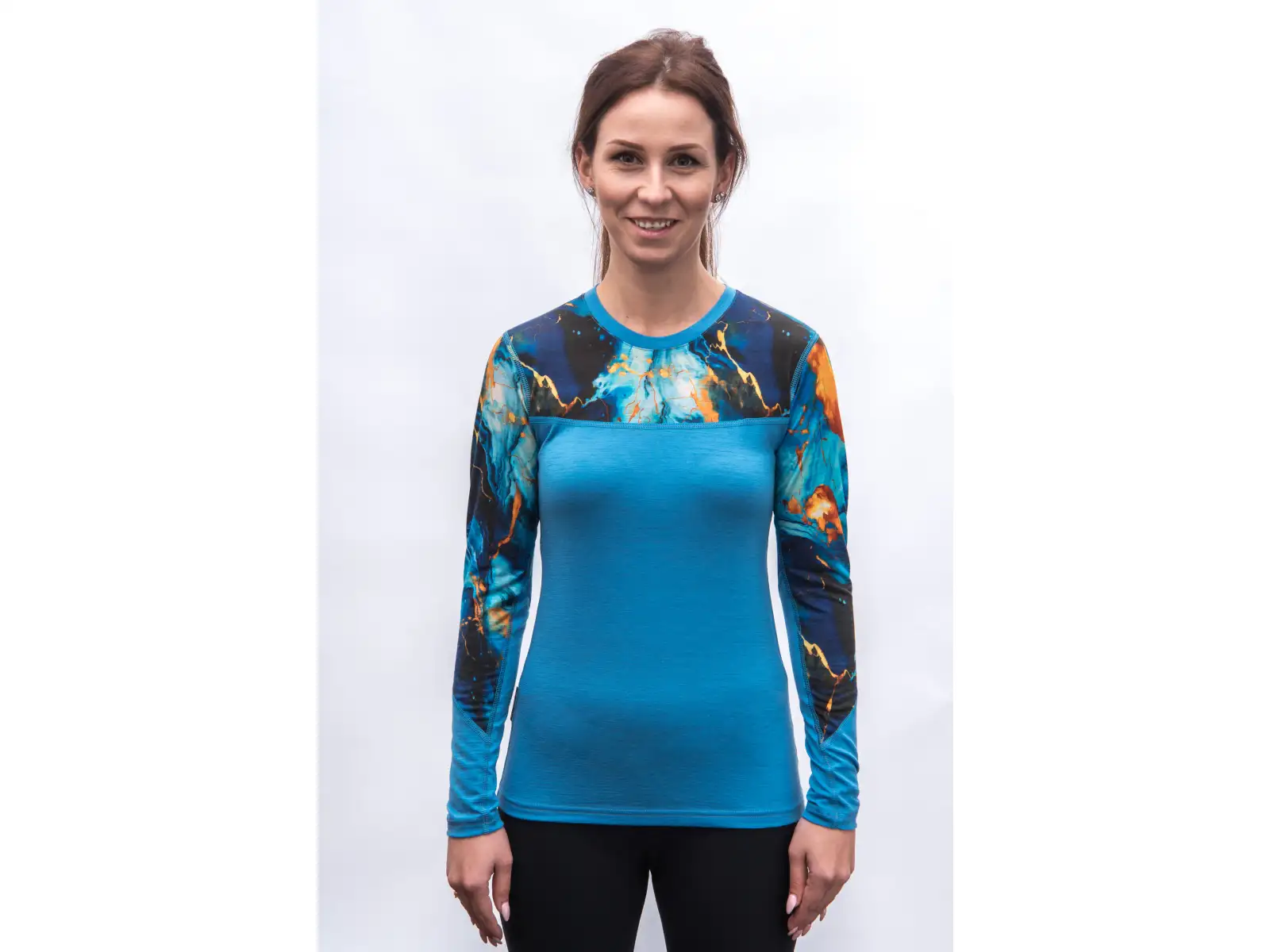Sensor Merino Impress Damen Langarmshirt Blau/Universe