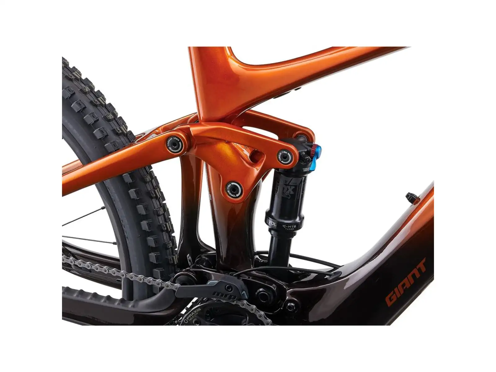 Giant Trance X Advanced E+ EL 2 Elektro-Mountainbike Amber Glow / Cordovan