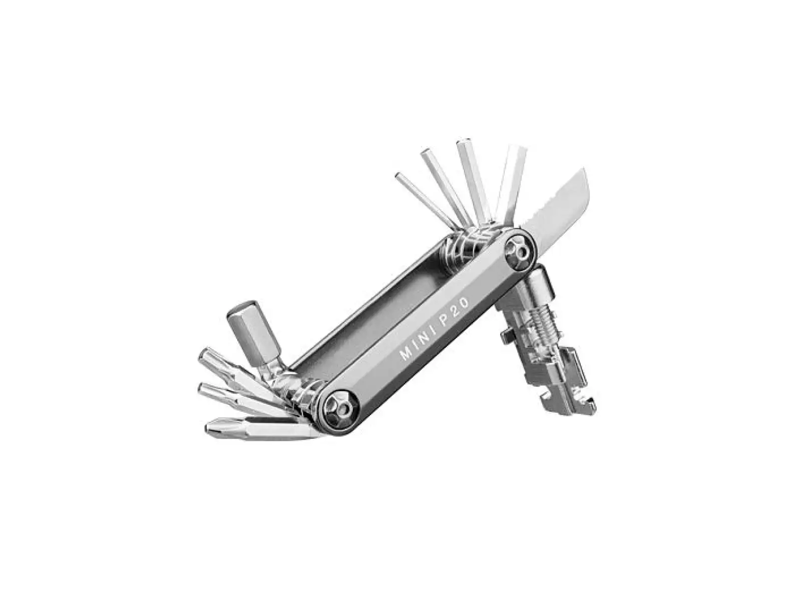 Topeak Mini P20 Multitool mit 20 Funktionen Silber