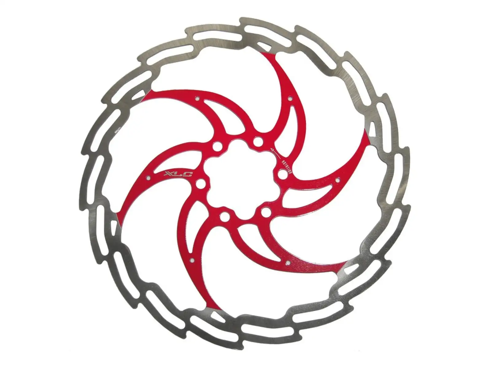 XLC BR-X02 Bremsscheibe Silber/Rot