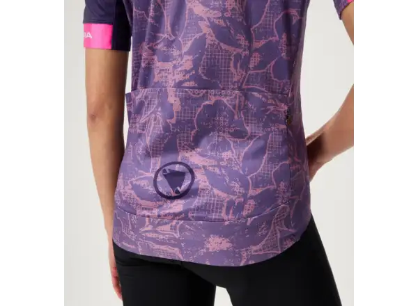 Endura FS260 Floral Damen-Trikot Kurzarm Bramble