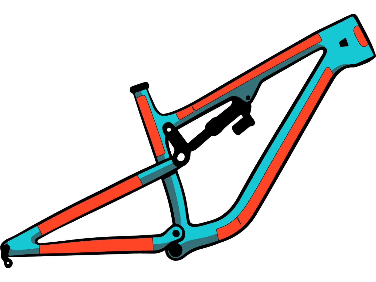 RideWrap Rahmenschutzfolienset 60 % Abdeckung für vollgefederte Mountainbikes