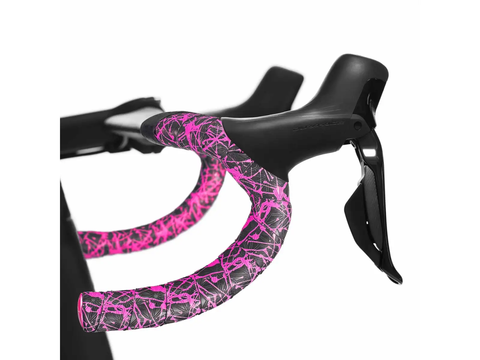 Supacaz Super Sticky Kush Splat Lenkerband Neon Pink/Pink Plugs