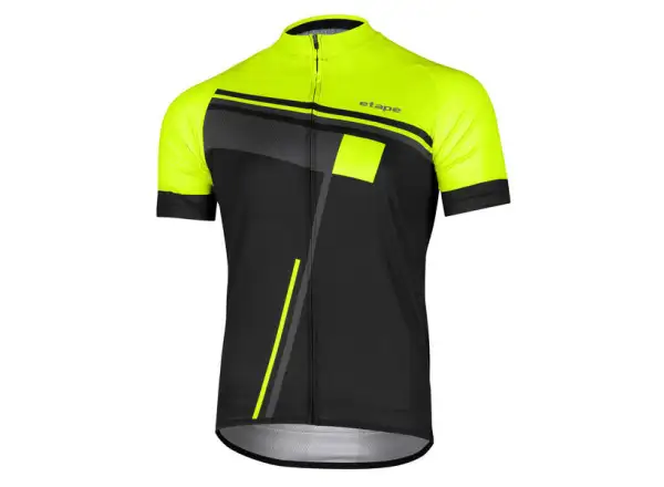 Etape Cube Herren-Trikot Kurzarm schwarz/gelb fluo