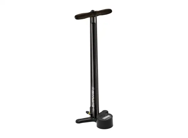 Lezyne Gravel Digital Drive Pro Werkstattluftpumpe in Glanzschwarz