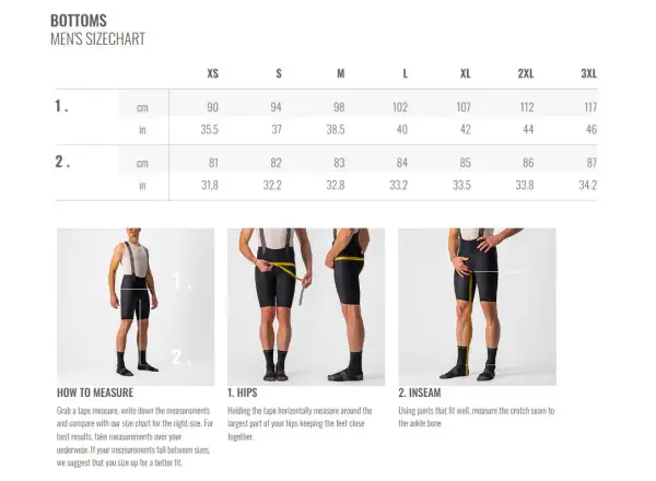 Castelli Espresso Bibtight Herrenhose mit Trägern und Polsterung Schwarz