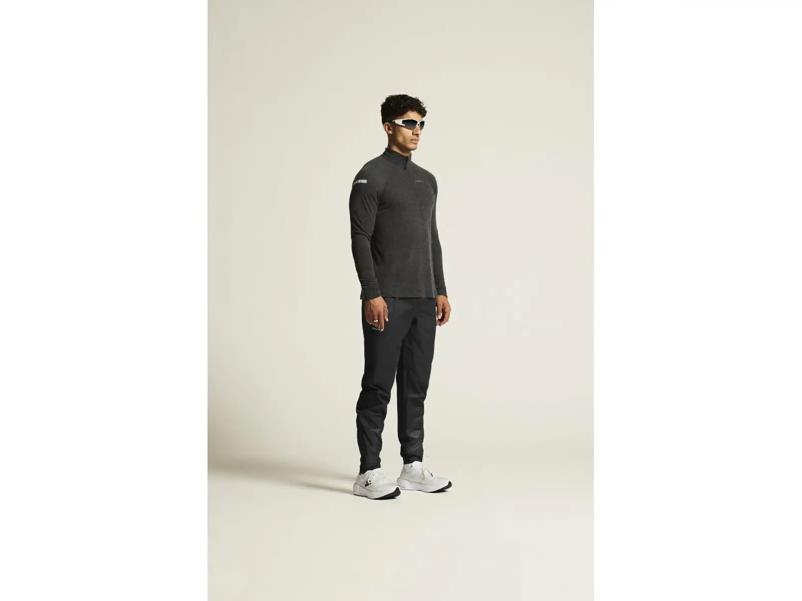 Craft ADV SubZ Wool Herrenlaufshirt Langarm schwarz