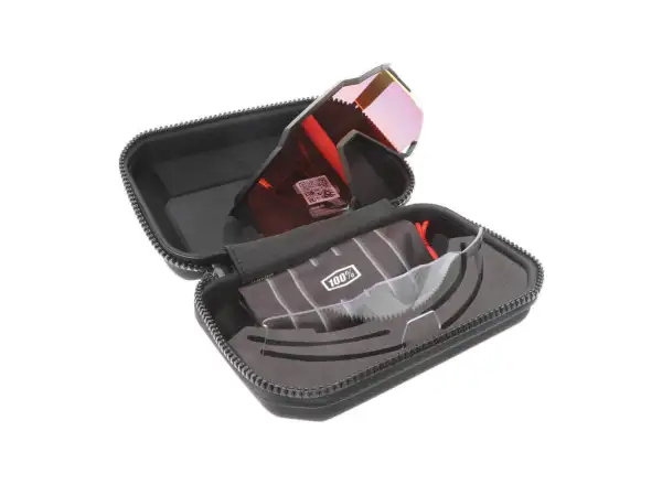 100% Performance Speedcraft Radbrille Soft Tact Black/HIPER Rot Multilayer