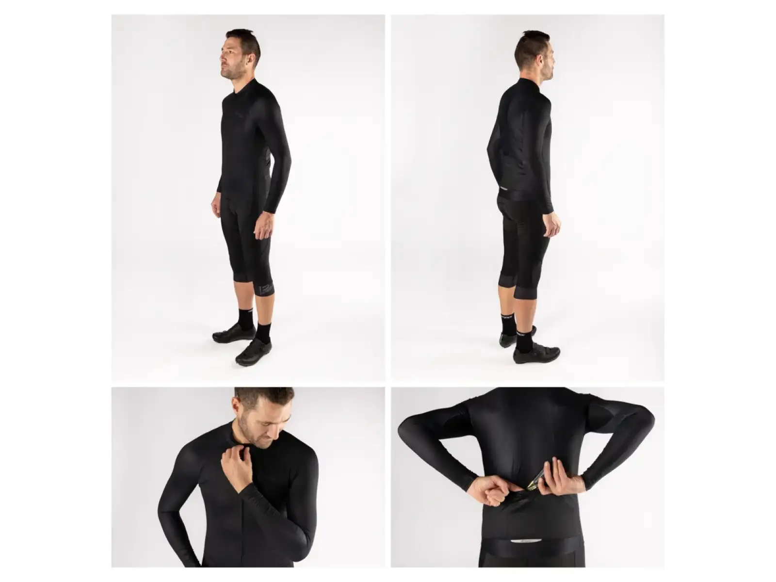 Force Pure Herrentrikot lange Ärmel schwarz