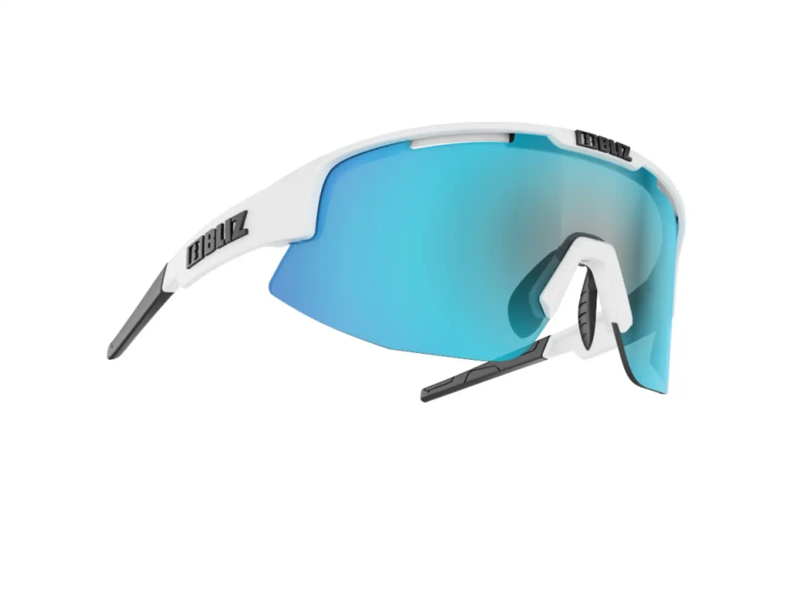 Bliz Matrix Brille Small Matt White Smoke/Blue Multi Kat.3