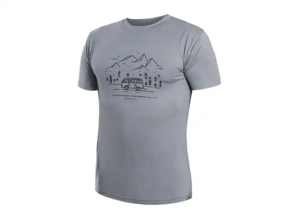 Sensor Merino Active Van Life Herren T-Shirt Kurzarm grau