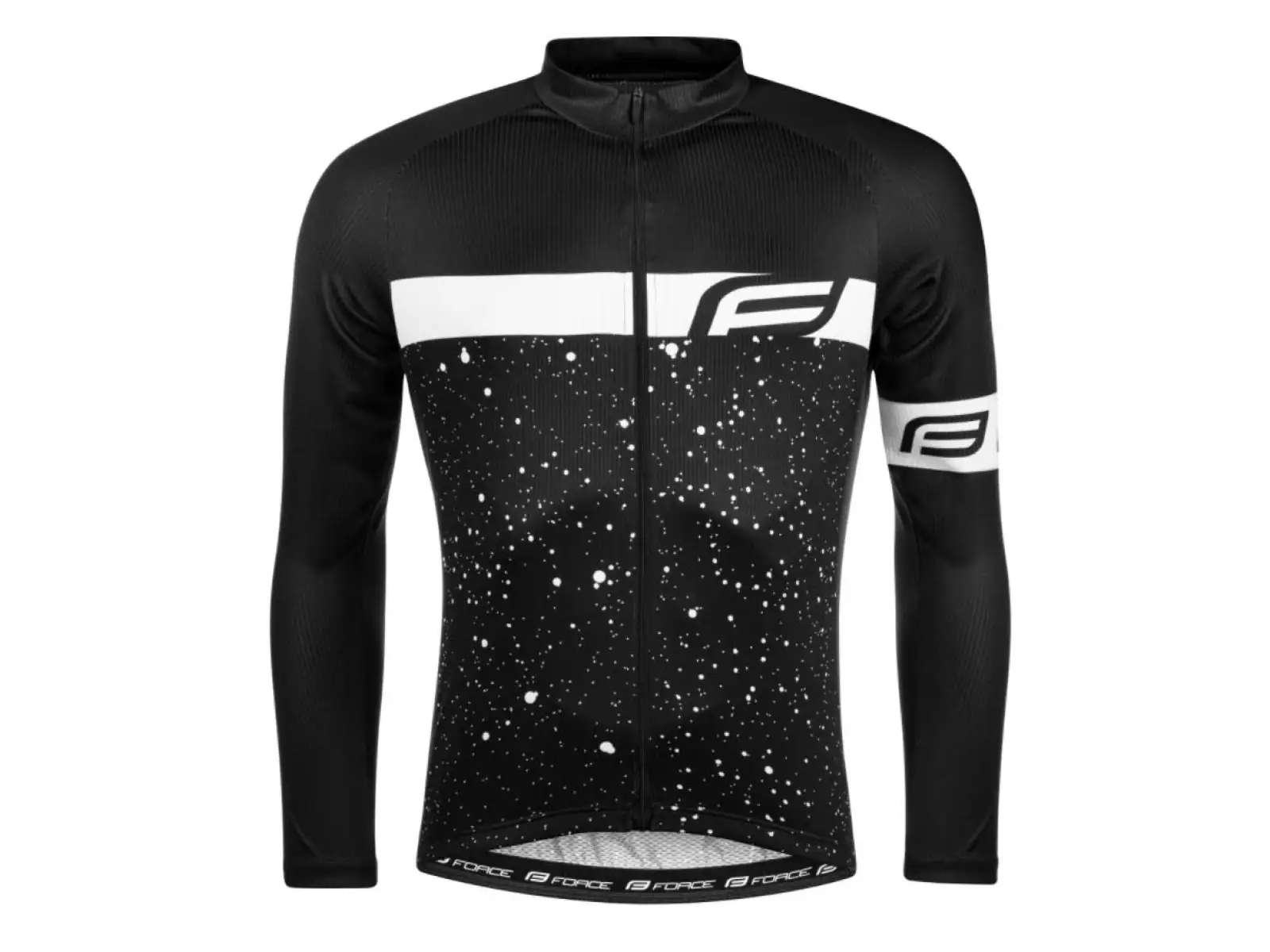 Force Spray Herren-Trikot mit langen Ärmeln Schwarz/Weiß